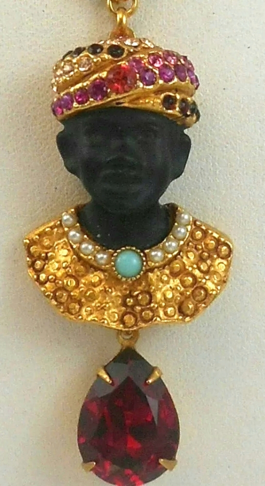 ASKEW LONDON ORNATE TURBAN BLACKAMOOR  NECKLACE